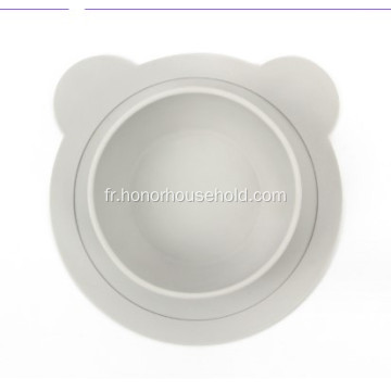 Assiette de nourriture pour bébé ours en silicone